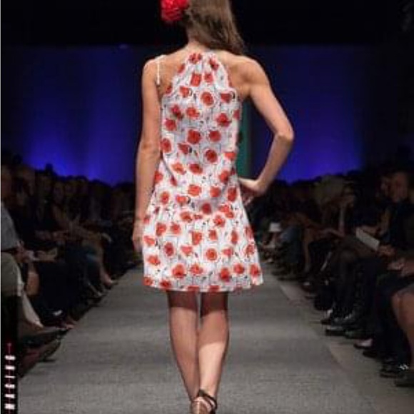 NWT Ethos Signature Siena Poppy Print Medium Summer Strap Dress - Picture 5 of 9